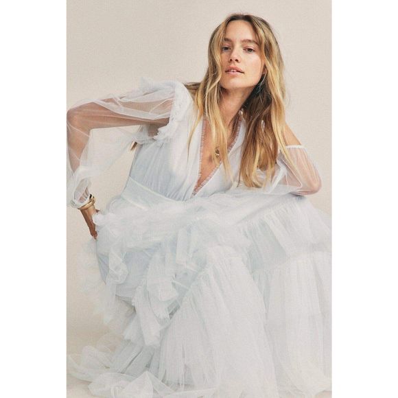 Free People LoveShackFancy Francoise Gown - Picture 2 of 12